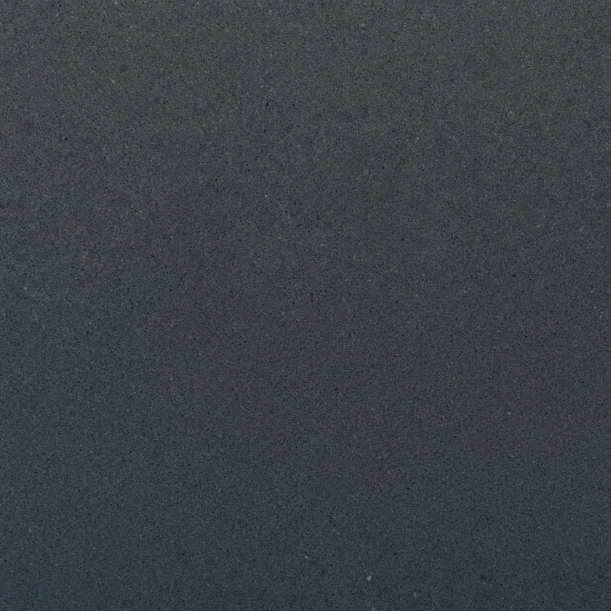 A swatch of honed basalt coping in deep matte charcoal, the dark frame around clear coastal pool water.